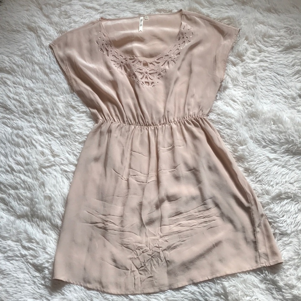 Silk blush pink dress